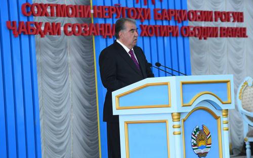 Церемония пуска первого агрегата Рогунской гидроэлектростанции image 19